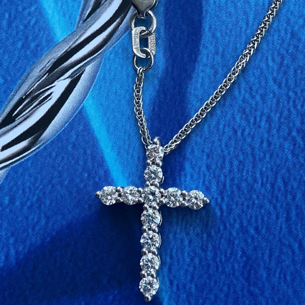 18k Gold Diamond Cross